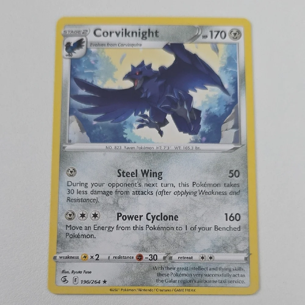 Pokemon Rookidee, Corvisquire, Corviknight Trading Cards